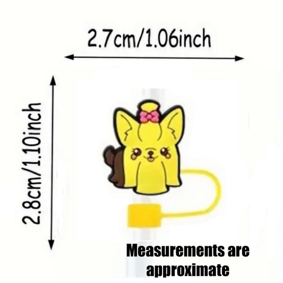 Dog/Puppy Straw Topper, Cups 30/40 oz. Fits 10mm straw, NEW - Picture 4 of 8